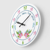 Frühlingsblumen Große Wanduhr (Winkel)