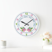 Frühlingsblumen Große Wanduhr (Zuhause)