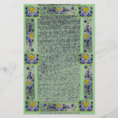 Frühlingsblumen Grünbuch Briefpapier (Vorderseite)