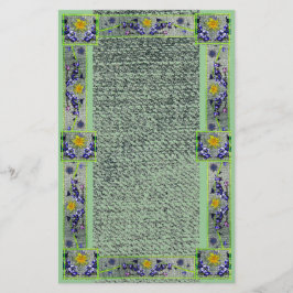 Frühlingsblumen Grünbuch Briefpapier