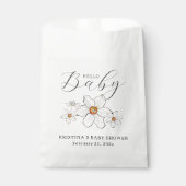 Frühlingsblumen Hallo Baby Dusche Geschenktütchen (Vorderseite)