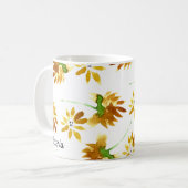 Frühlingsblumen Hand Wasserfarbe Mutternamen Kaffeetasse (Vorderseite Links)