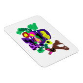 Frühlingsblumen Hase Freude Magnet (Rechte Seite)