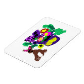 Frühlingsblumen Hase Freude Magnet (Linke Seite)
