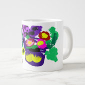 Frühlingsblumen Hasenfreude Jumbo-Tasse (Vorderseite Rechts)