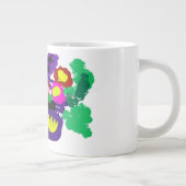 Frühlingsblumen Hasenfreude Jumbo-Tasse (Rechts)