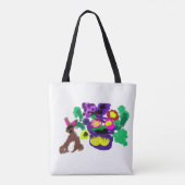 Frühlingsblumen Hasenfreude Tasche (Rückseite)