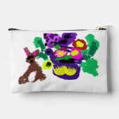 Frühlingsblumen Hasenfreude Zubehörtasche (Rückseite)