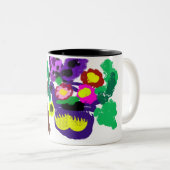 Frühlingsblumen Hasenfreude Zweifarbige Tasse (VorderseiteRechts)