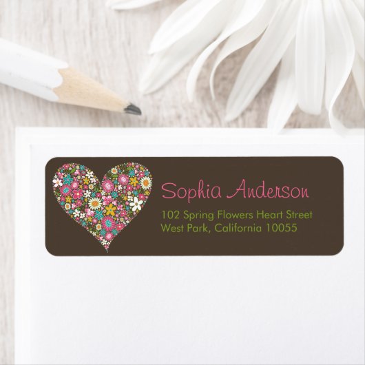 Frühlingsblumen Herz Liebe Brautparty Hochzeit (Insitu)