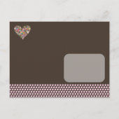 Frühlingsblumen Herzstück Brautparty Postkarte (Rückseite)