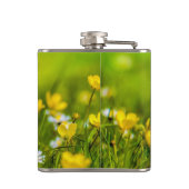 Frühlingsblumen Hintergrund Flachmann (Rückseite)