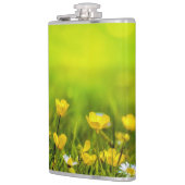 Frühlingsblumen Hintergrund Flachmann (Links)