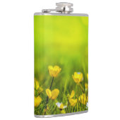 Frühlingsblumen Hintergrund Flachmann (Rechts)