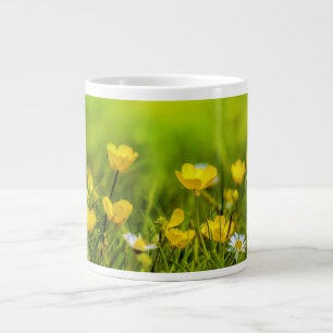 Frühlingsblumen Hintergrund Jumbo-Tasse