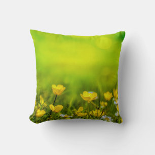Frühlingsblumen Hintergrund Kissen