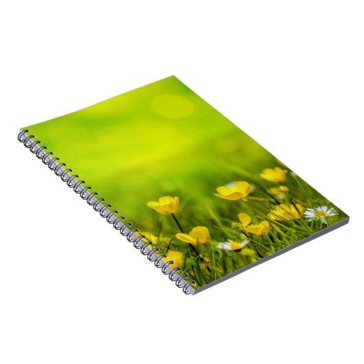 Frühlingsblumen Hintergrund Notizblock (Rechte Seite)