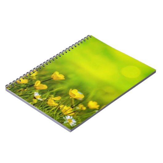 Frühlingsblumen Hintergrund Notizblock (Linke Seite)