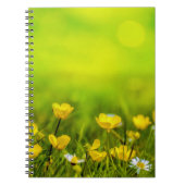 Frühlingsblumen Hintergrund Notizblock (Vorderseite)