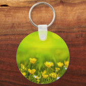 Frühlingsblumen Hintergrund Schlüsselanhänger (Vorderseite)