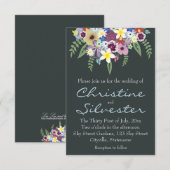 Frühlingsblumen, Hochzeit 3,5 x 5 Einladung (Vorne/Hinten)