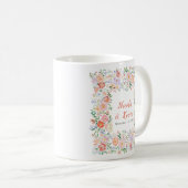 Frühlingsblumen Hochzeit Kaffeetasse (VorderseiteRechts)