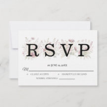 Frühlingsblumen-Hochzeit-RSVP-Karte