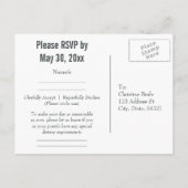 Frühlingsblumen, Hochzeit RSVP Postkarte (Rückseite)