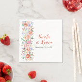 Frühlingsblumen Hochzeit  Serviette (Beispiel)