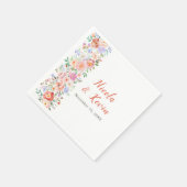 Frühlingsblumen Hochzeit  Serviette (Ecke)