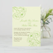 Frühlingsblumen Hochzeiten mit Blumen Einladung (Stehend Vorderseite)