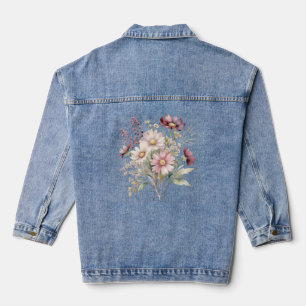Frühlingsblumen-Hochzeits-Denimjacke Jeansjacke