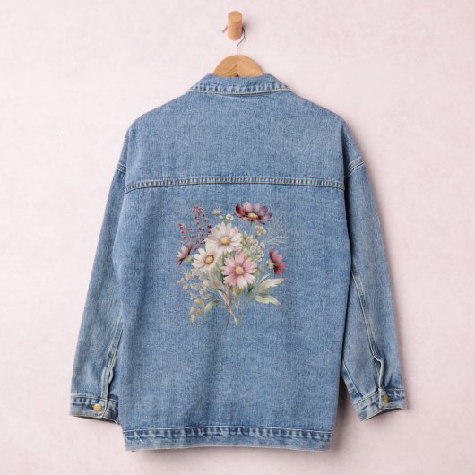 Frühlingsblumen-Hochzeits-Denimjacke Jeansjacke (Hangar)