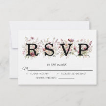 Frühlingsblumen-Hochzeits-RSVP-Karte
