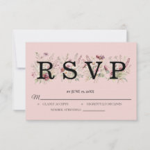 Frühlingsblumen-Hochzeits-RSVP-Karte