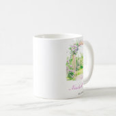 Frühlingsblumen-Hochzeitsbogen Kaffeetasse (VorderseiteRechts)