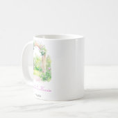 Frühlingsblumen-Hochzeitsbogen Kaffeetasse (Vorderseite Links)