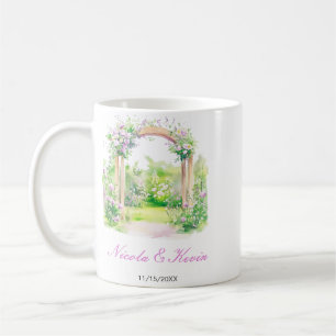 Frühlingsblumen-Hochzeitsbogen Kaffeetasse