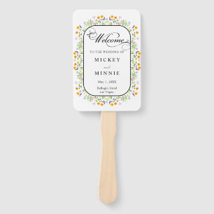 Frühlingsblumen-Hochzeitsprogramm-Handfächer Fächer