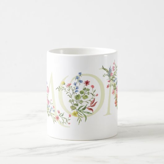 Frühlingsblumen Hübsche MAMA Muttertag Kaffeetasse (Mittel)