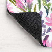 Frühlingsblumen | Hübsche Pastell-Blumen-Wasserfar Mousepad (Ecke)