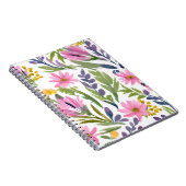 Frühlingsblumen | Hübsche Pastell Floral Wasserfar Notizblock (Rechte Seite)