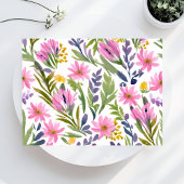 Frühlingsblumen | Hübsche Pastell Floral Wasserfar Postkarte