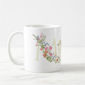 Frühlingsblumen hübsche werdende MUTTER Babyparty Kaffeetasse (Links)