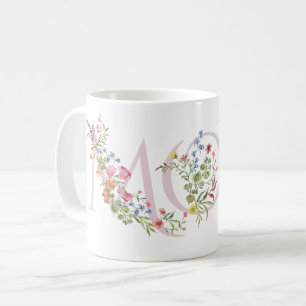 Frühlingsblumen Hübsches Rosa MAMA Muttertag Kaffeetasse