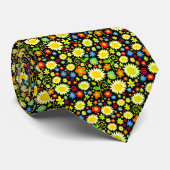 Frühlingsblumen II - Schwarz Krawatte (Gerollt)