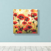 Frühlingsblumen im Garten Leinwanddruck (Insitu (Holzboden))