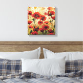 Frühlingsblumen im Garten Leinwanddruck (Insitu (Schlafzimmer))