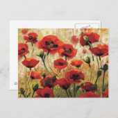 Frühlingsblumen im Garten Postkarte (Vorne/Hinten)