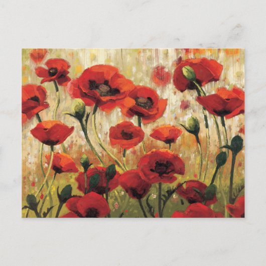 Frühlingsblumen im Garten Postkarte (Vorderseite)